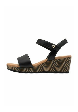 Marco Tozzi Sandály na platformě - black