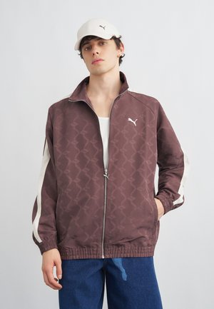 RELAXED TRACK JACKET - Chaqueta de entrenamiento - chocolate brown