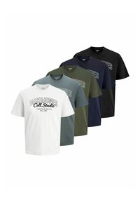 T-SHIRT 5ER-PACK - Majica kratkih rukava s printom - white