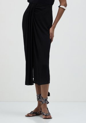 LONGUETTE CON NODO  - Gonna lunga - nero