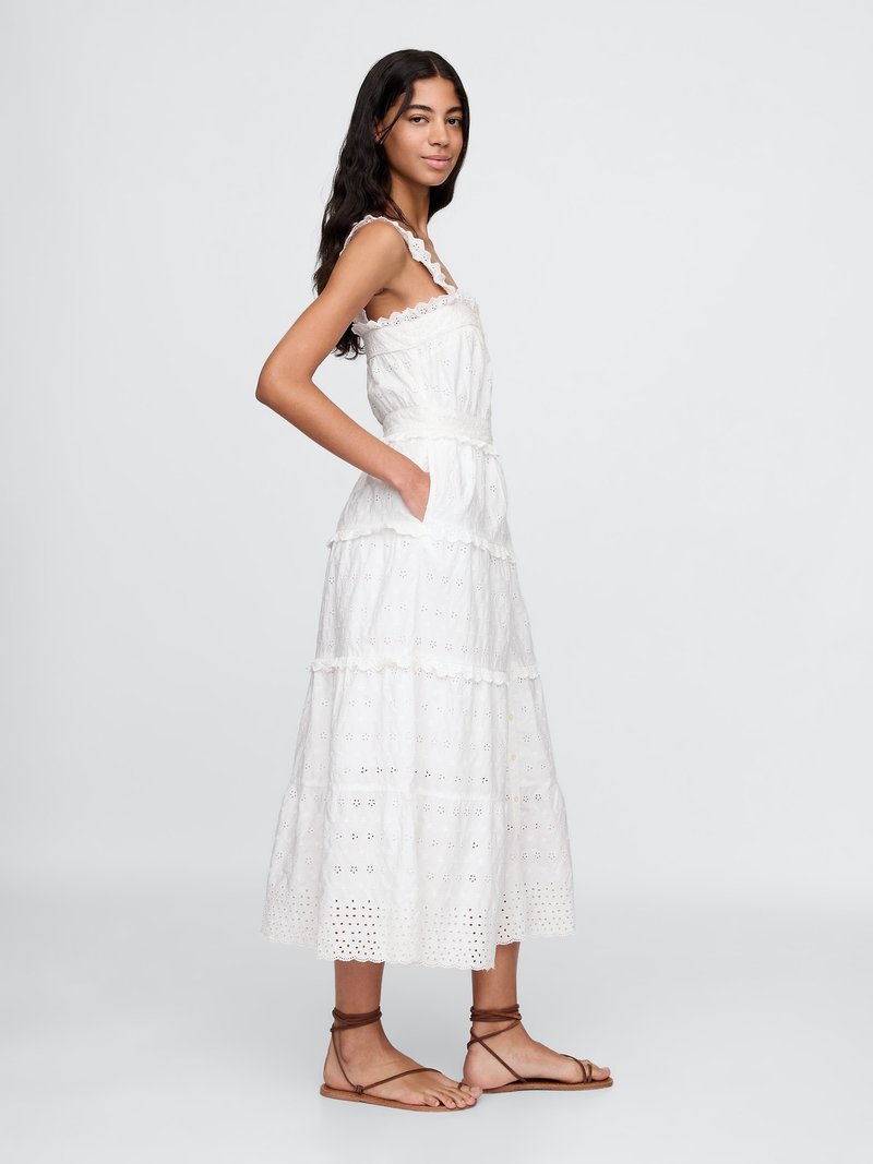 GAP GAP X DOEN EYELET MIDI DRESS - Day dress - new off white/off-white -  Zalando.ie