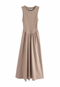 REGULAR FIT - MIX SLEEVELESS RACER MIDI  - Dienas kleita - stone