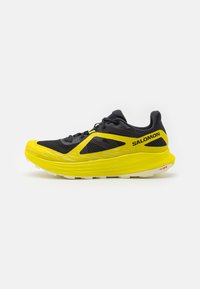 Salomon - ULTRA FLOW - Trail running shoes - black/sulphur spring/transparent yellow Thumbnail Image 1