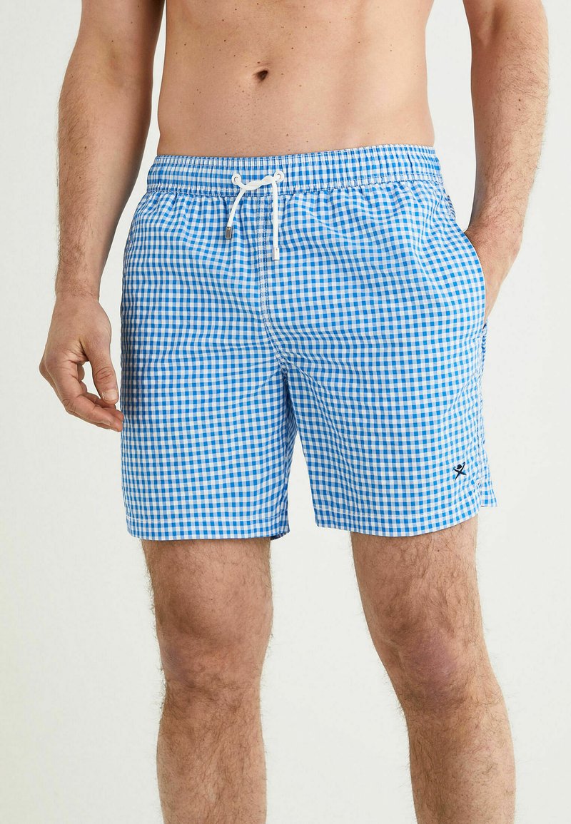 Herren Badehosen | Hackett London GINGHAM Badeshorts french blue/blau - RY03327 Herren Badehosen | Hackett London GINGHAM Badeshorts french blue/blau - RY03327