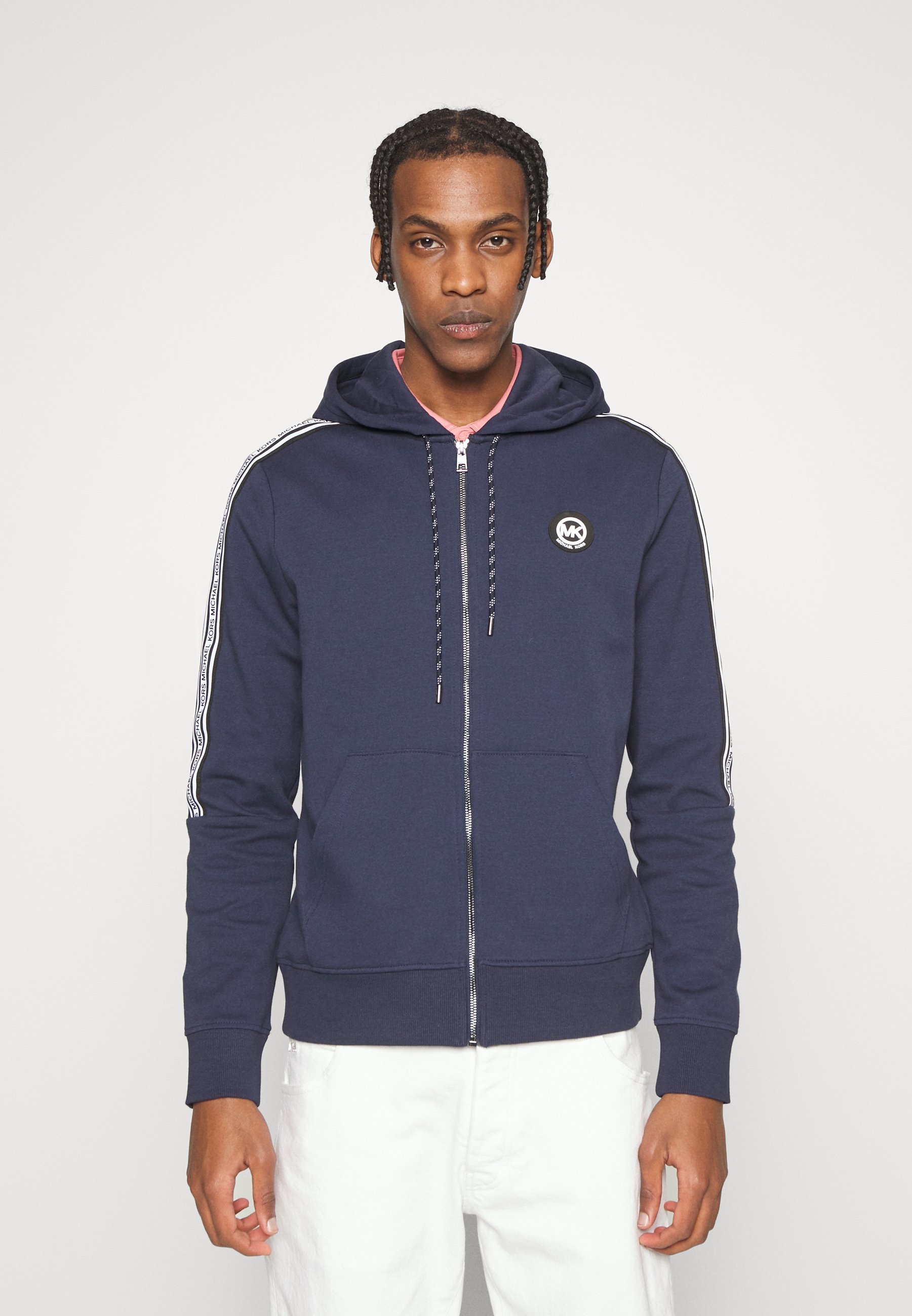 Michael Kors NEW EVERGREEN HOODIE - Zip-up sweatshirt - midnight/dark blue  - Zalando.co.uk