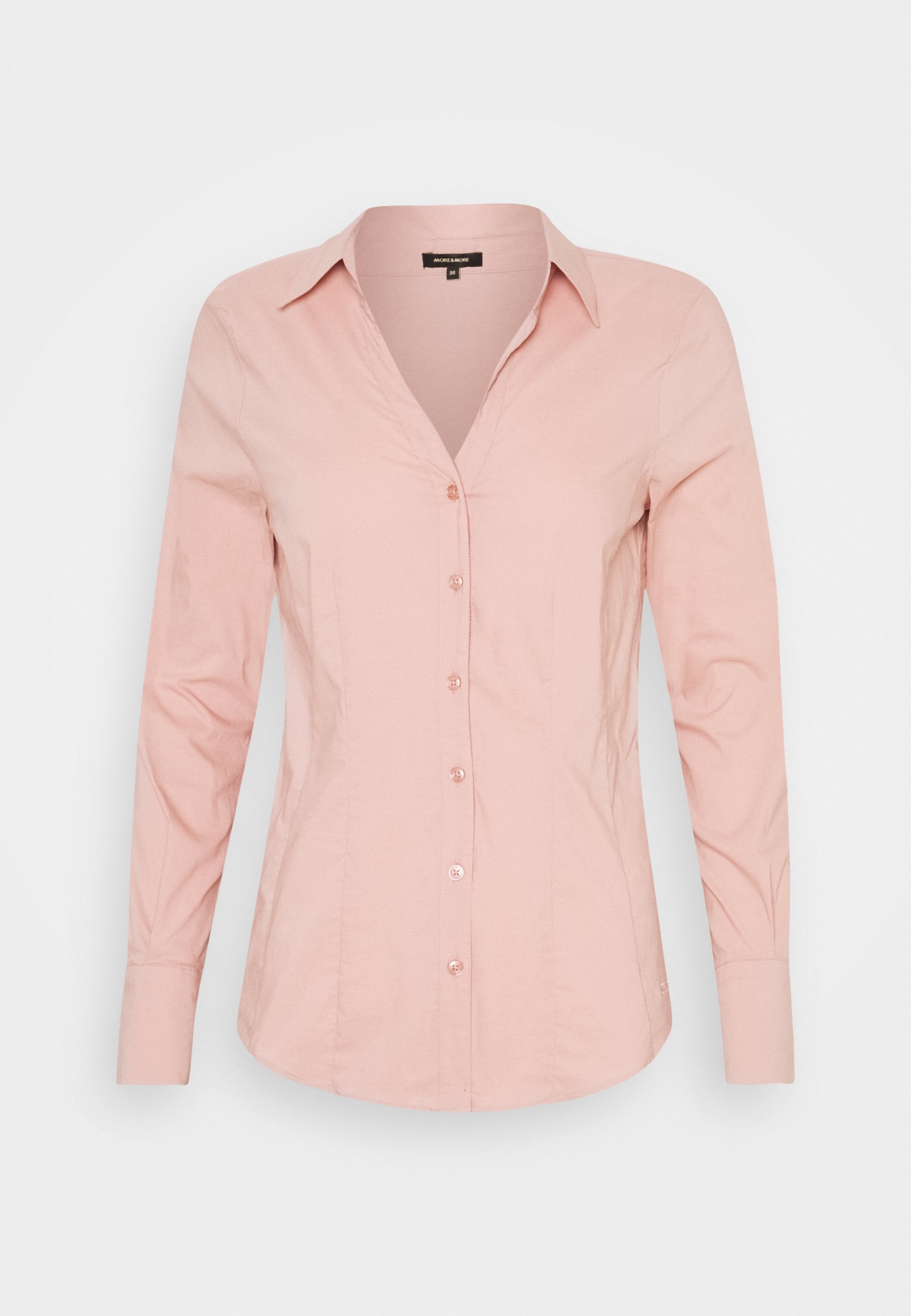 More & More BASIC BLOUSE Overhemdblouse pastel roseroze More & More SLEEVE Trui pastel roseroze Zalando.nl