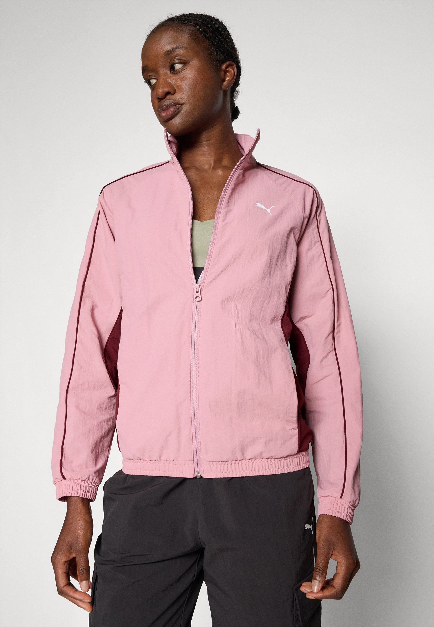 トップス PINK THEREDTHREAD S TRACK JERSEY JACKET THEREDTHREAD / ザレッドスレッド】S track jersey jacket lace