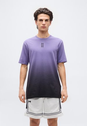 HOOPS TRIPLE LOGO - Μπλουζάκι με στάμπα - purple luxe/black