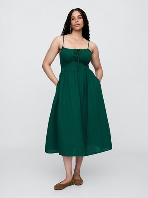 GAP TIE FRONT MAXI  - Denní šaty - rain forest