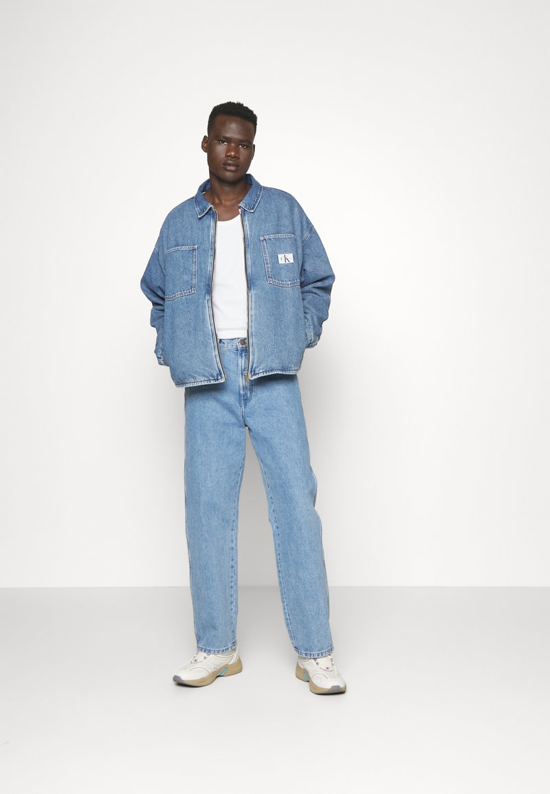 Calvin Klein Jeans BOXY ZIP PADDED SHIRT JACKET - Denim jacket  