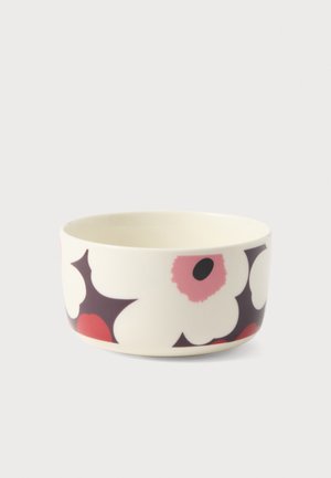 Marimekko, OIVA UNIKKO BOWL - Купа - white/plum/cranberry/pink
