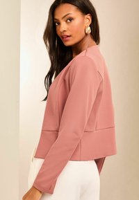 Lipsy CROPPED COLLARLESS - REGULAR FIT - Blejzr - pink