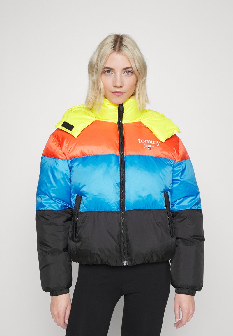 Tommy Jeans TJW COLORBLOCK - Zimska jakna - deep sky blue/multi-coloured