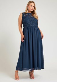 Yours Clothing BODICE - Maksimekko - blue