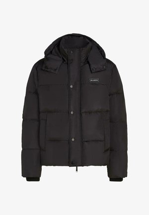KARL LAGERFELD, KARL LAGERFELD JACKET SHORT HOODED PUFFER - Winterjas - black