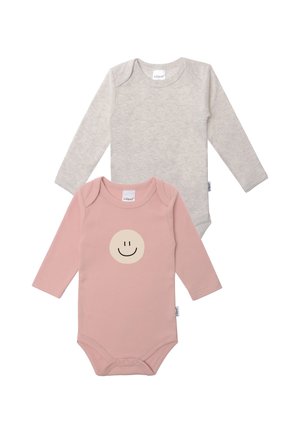 Liliput, BABY-BODY SMILEY UNISEX 2 PACK - Body - rosa-grau
