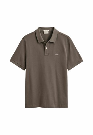 GANT, REG SHIELD SS PIQUE POLO - Polo - faded taupe