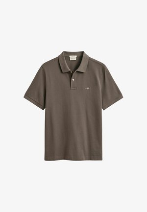 GANT, REG SHIELD SS PIQUE POLO - Polo - faded taupe