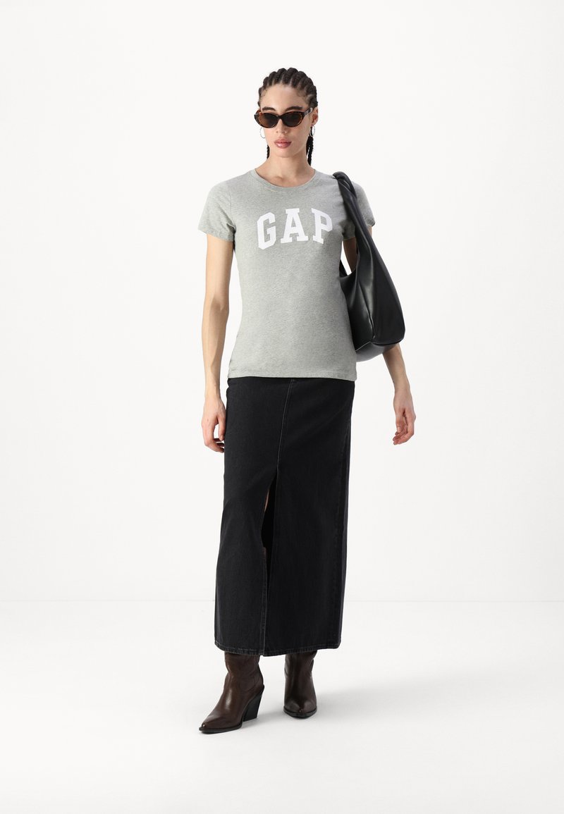 GAP FRANCHISE TEE 2 PACK - Triko s potiskem - grey/black
