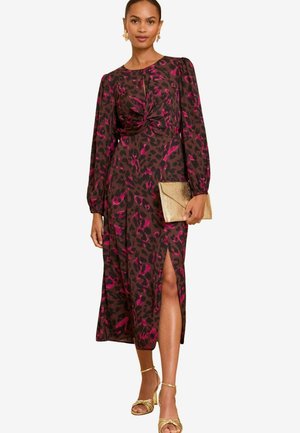 TWIST LONG SLEEVE REGULAR FIT - Dienas kleita - brown animal