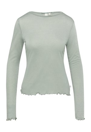 QS, Long sleeved top - salbeigrün