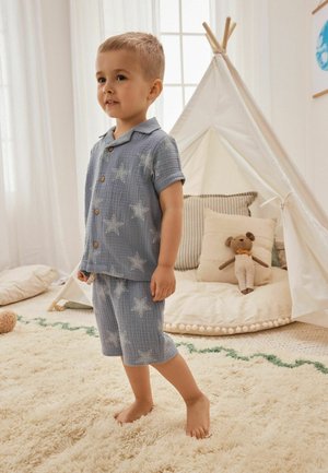 Next, REGULAR FIT - SINGLE BUTTON THROUGH SHORT PYJAMAS . SET - Pizsama szett - blue star