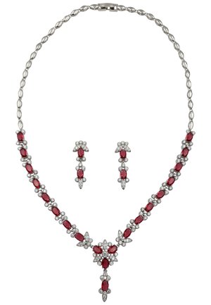 PARTY & HOCHZEIT - Orecchini - rot weiss und silber