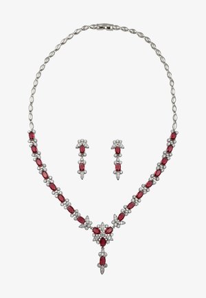HEBE JEWELS PARTY & HOCHZEIT - Orecchini - rot weiss und silber
