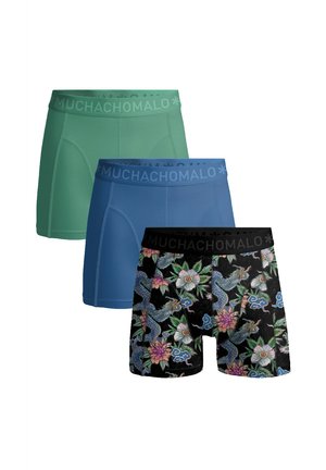 MUCHACHOMALO 3-PACK SOLID - Boxer alsónadrág - print blue green