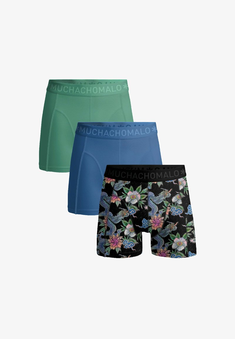 MUCHACHOMALO 3-PACK SOLID - Boksarice - print blue green