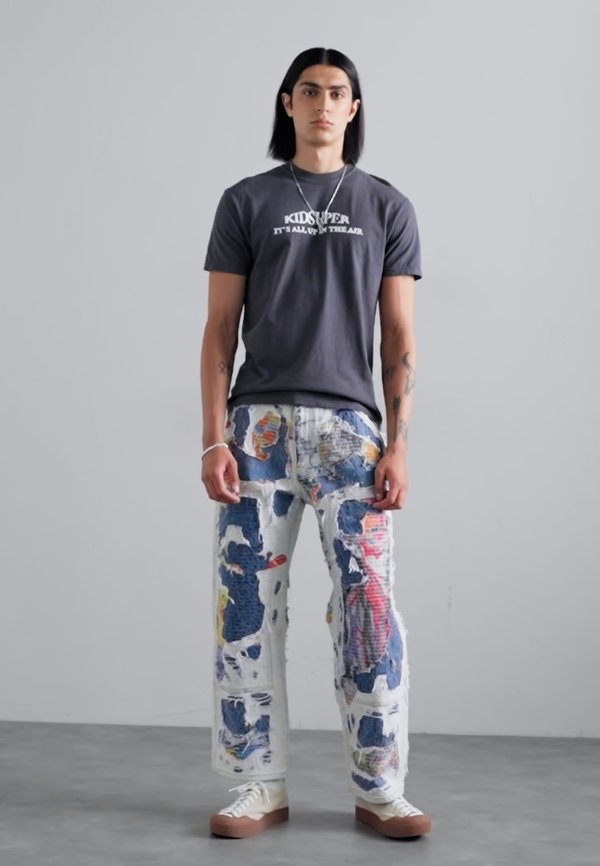 BORO STITCHED DOUBLE KNEE PANT - Straight leg jeans - multi2