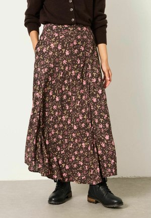 FatFace, MIDI SKIRT - Maxinederdel - brown winter floral