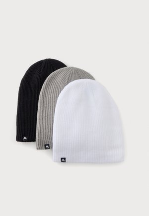 Burton, UNISEX 3 PACK - Плетена шапка - black/grey/white