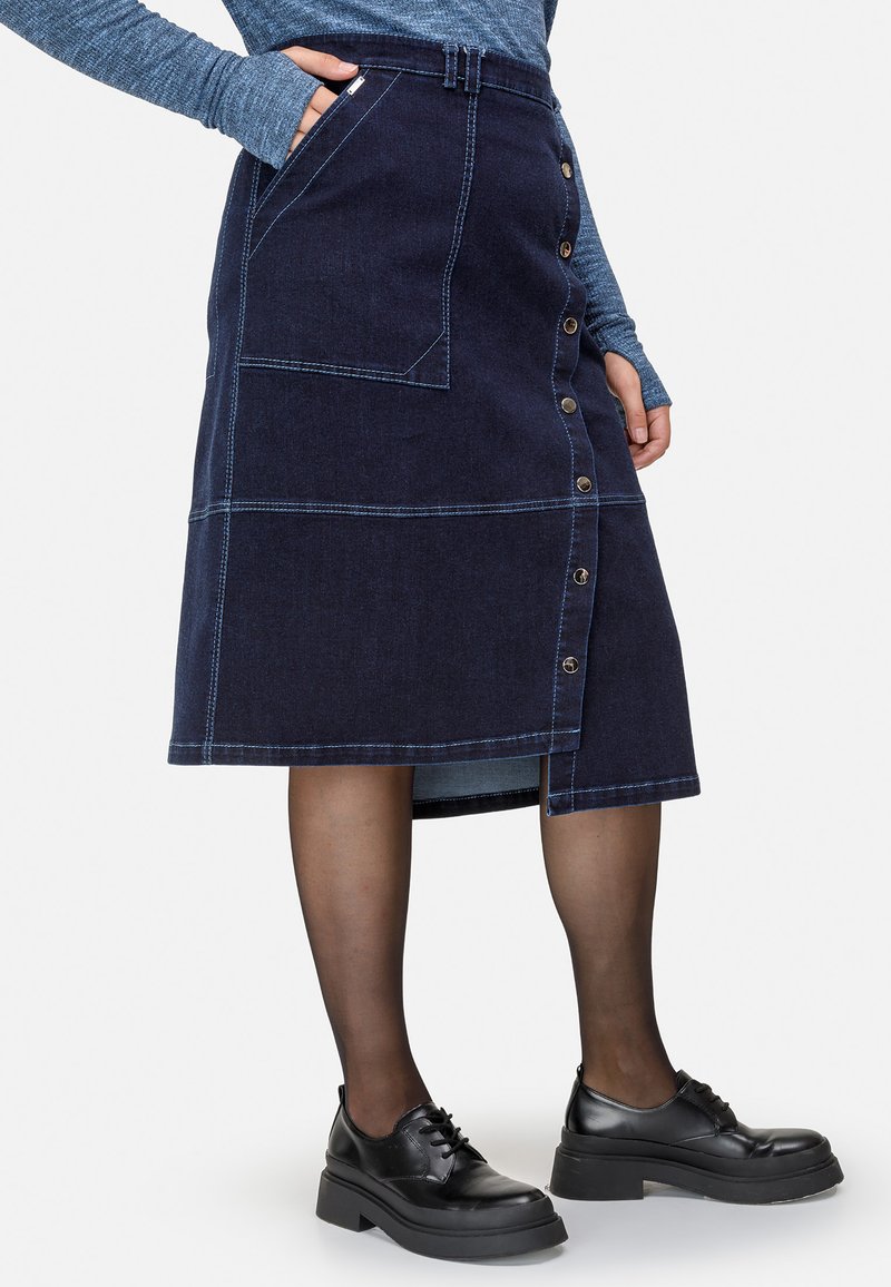 Damen Jeansröcke | HELMIDGE Wickelrock blau - QD21587 Damen Jeansröcke | HELMIDGE Wickelrock blau - QD21587