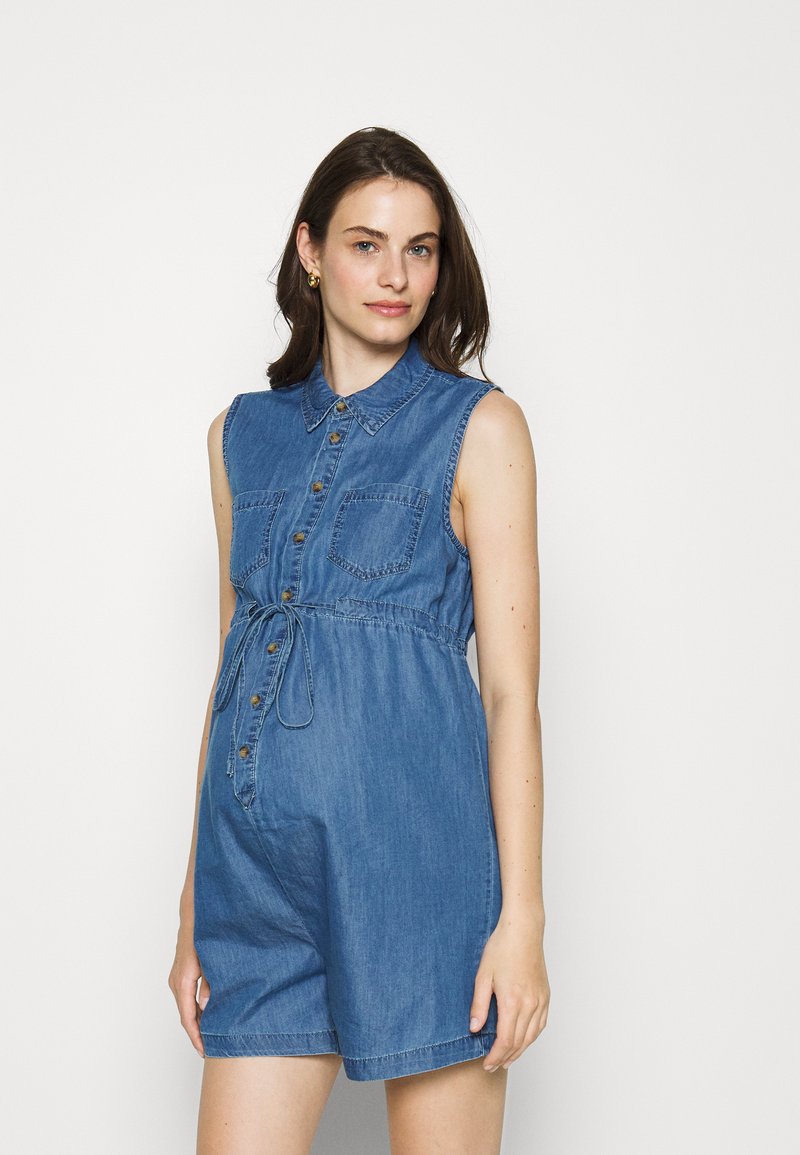 ONLY MATERNITY OLMMILEN PLAYSUIT - Combinaison - medium blue denim
