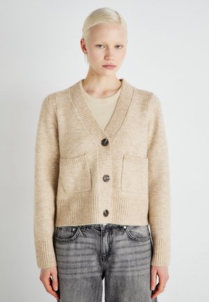 VIKENYA V NECK - Cardigan - natural melange