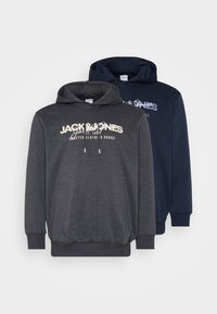 Jack & Jones JJALVIS HOOD 2 PACK - Sweatshirt - navy/black