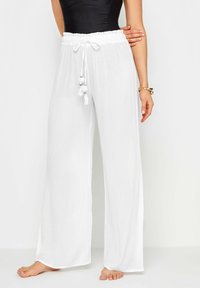 Long Tall Sally TIE WAIST WIDE LEG - Pantaloni - white