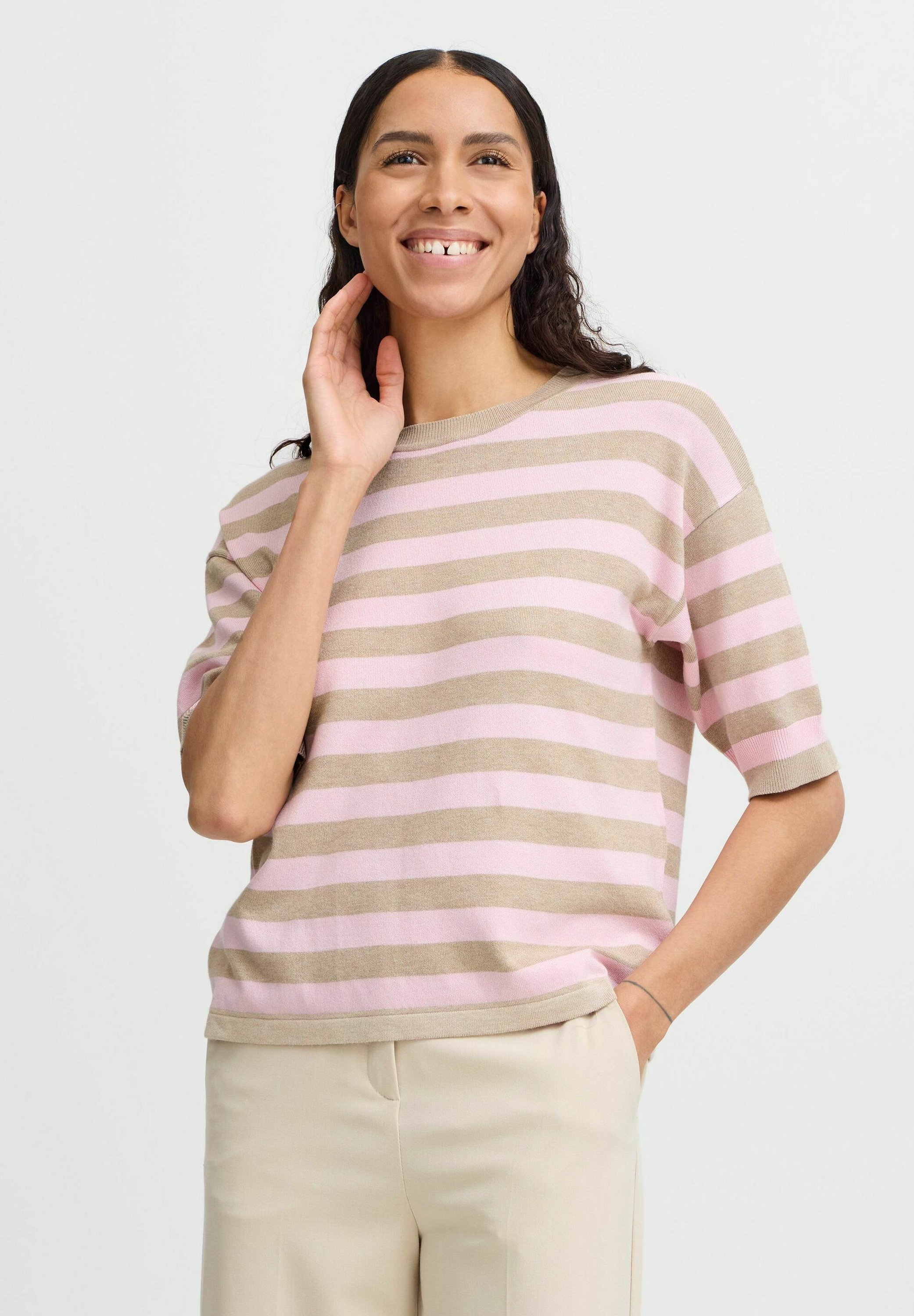 売れ筋商品|||ビーヤング Tシャツ レディース トップス BYMMMORLA - Basic T-shirt - roseate spoonbill mix b.young BYMMMORLA - T-shirt basic - roseate spoonbill mix