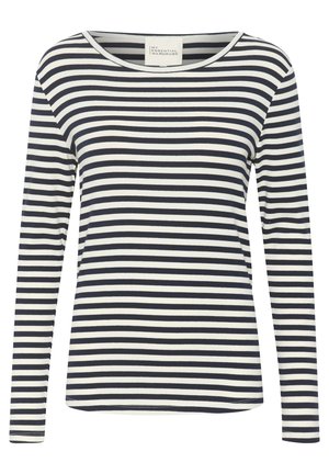 My Essential Wardrobe DANA - T-shirt à manches longues - navy w off white stripe