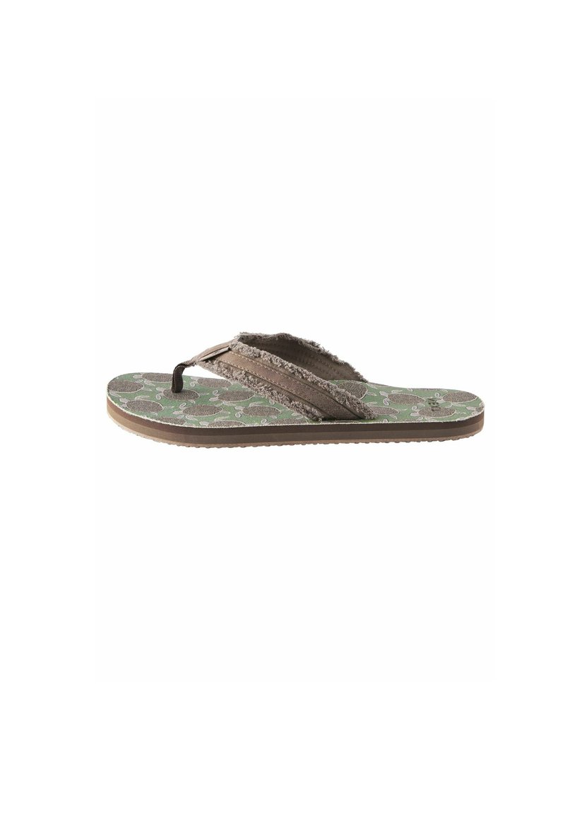 Next FLIP FLOPS REGULAR FIT - T-bar sandals - khaki green