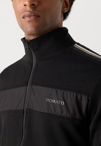 Antony Morato REGULAR FIT IN INTERLOCK BLEND WITH EFFECT LOGO PRINT - Sweater met rits - black