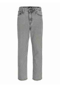 Hallhalli denim teksad otse lõikega, kõrge vöökoht, viis taskut ja kontrastõmblused. Omab nööpkinnitust ja vöökumme.