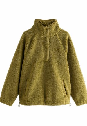 REGULAR FIT - BORG POPPER NECK  - Polárpulóver - olive green