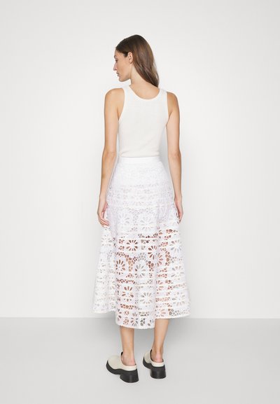 Tory Burch EYELET SKIRT - Φούστα σε γραμμή Α - white