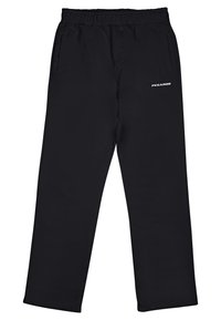 LOGO WIDE PANTS - Pantaloni de trening - washed black/white gum