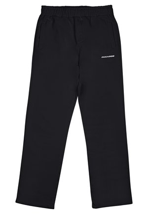 Pegador LOGO WIDE PANTS - Tracksuit bottoms - washed black/white gum