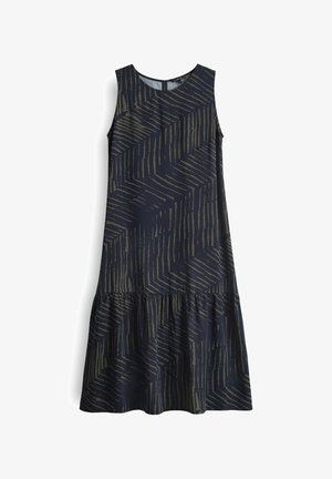 OPUS, RELAXED MIDI A-LINE FIT PRINT - Day dress - coal blue