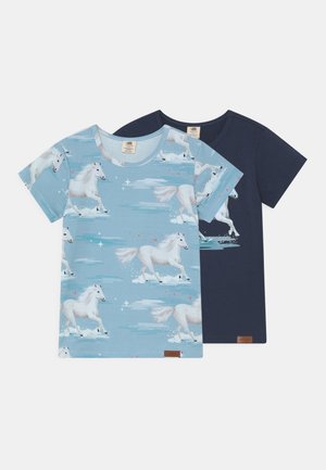 HORSES UNISEX 2 PACK - T-shirt print - blue