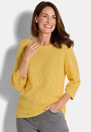 MIT 3/4-ÄRMELN - Strickpullover - honey